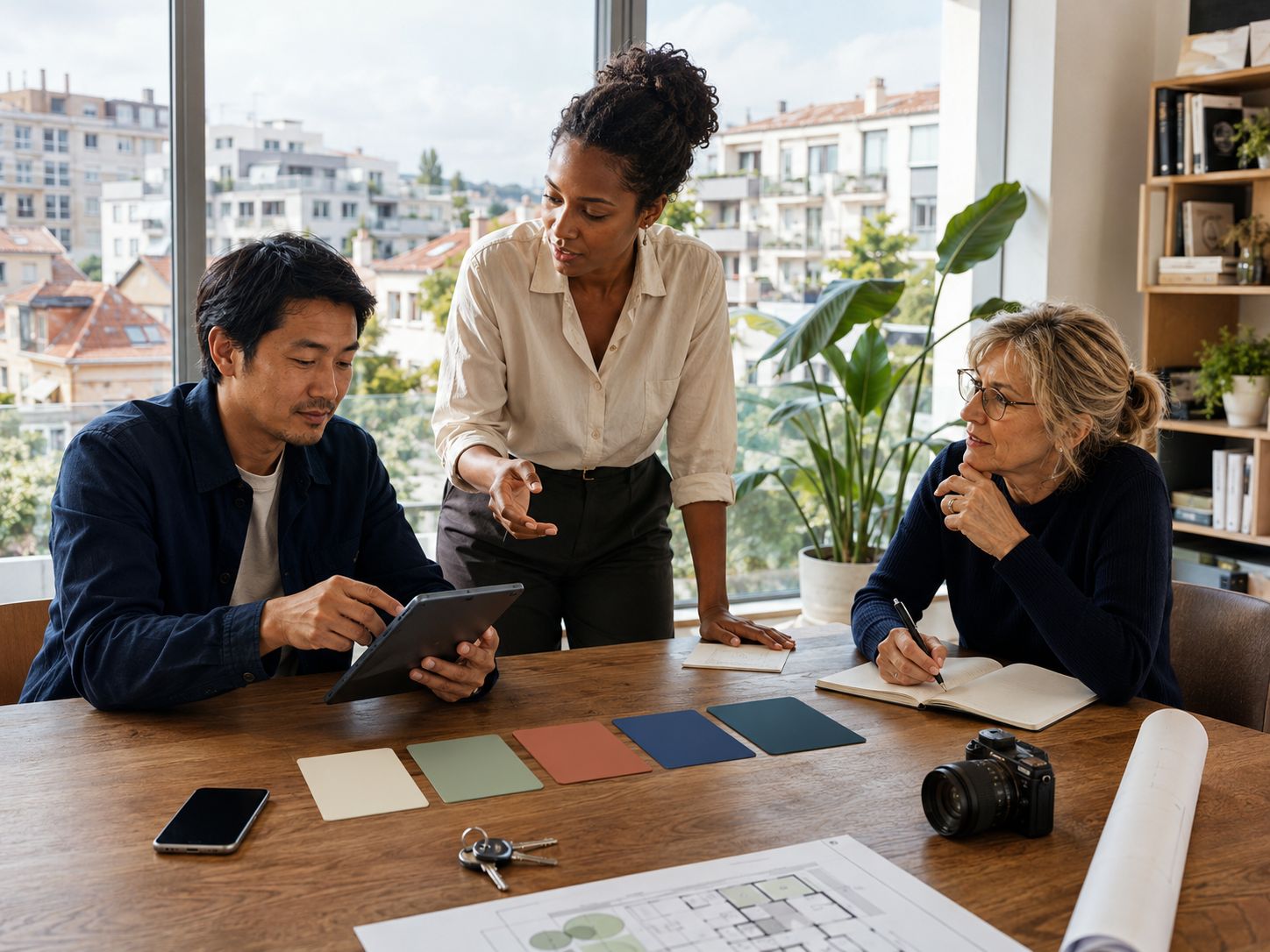 un entretien de projet professionnel dans l'immobilier